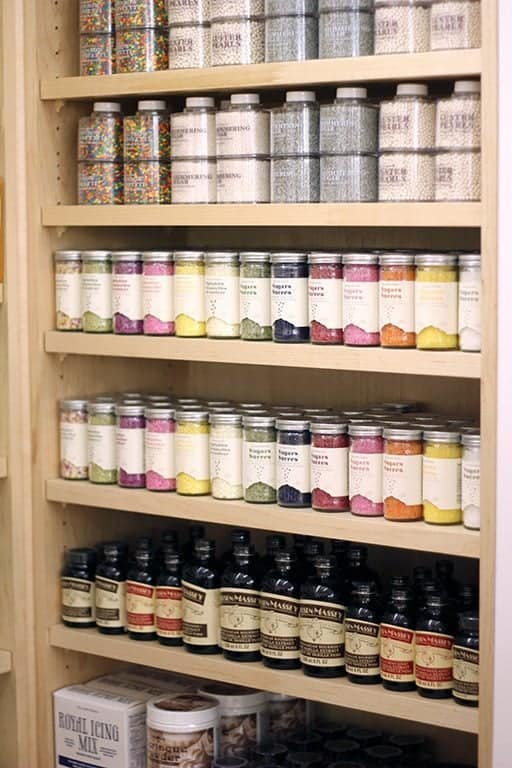 wall of natural dye sprinkles