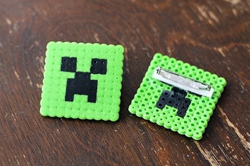 Minecraft inspired creeper pins with 