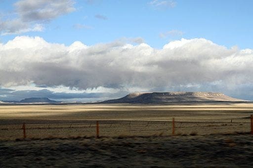 view of beautiful spacious skies and mountain