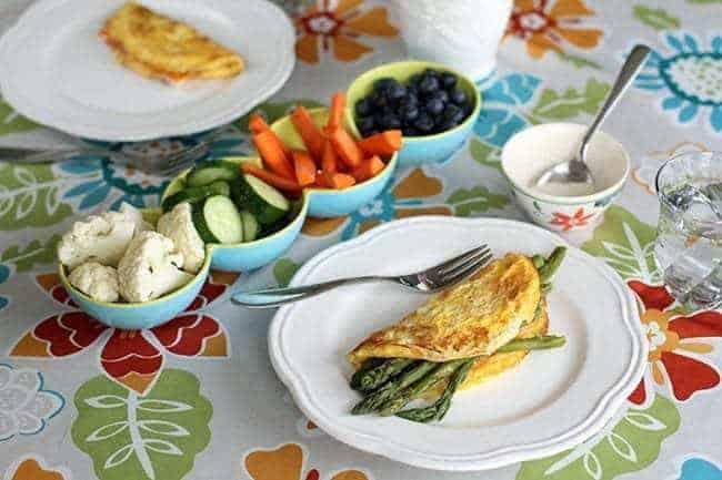 Sunday Table with Simple Omelette Lunch
