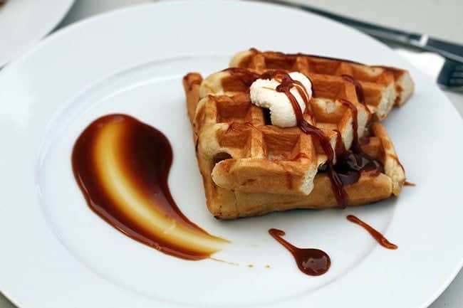 Eva Sweet Waffles in a white plate