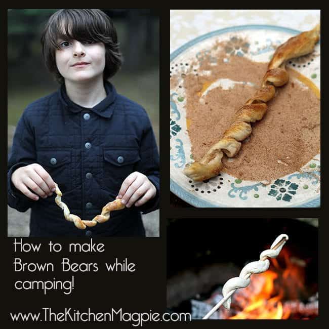 collage of making Campfire Brown Bears