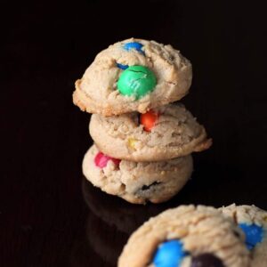 Peanut Butter with Colorful M&M Cookies
