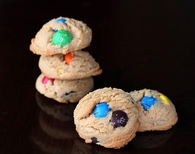 Peanut Butter with Colorful M&M Cookies