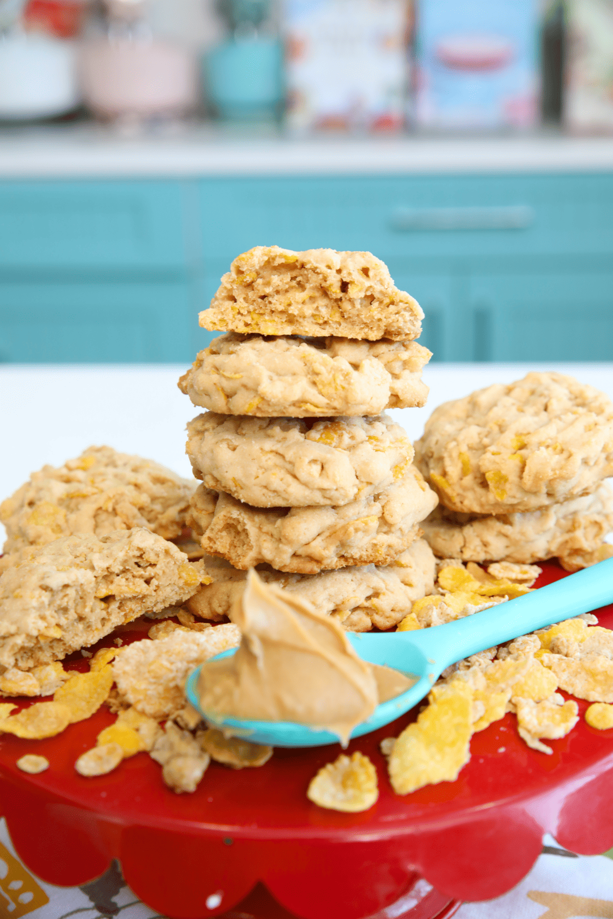 stack of honey bunches of oats cookies