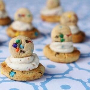 Cute Rainbow Cookie Cheesecake Bites