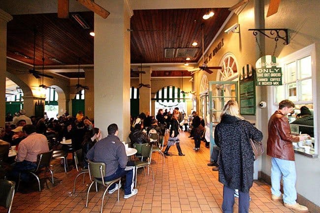 Inside the Cafe du Monde Restaurant 