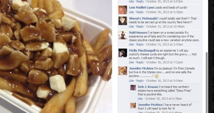 poutine for food post in social media