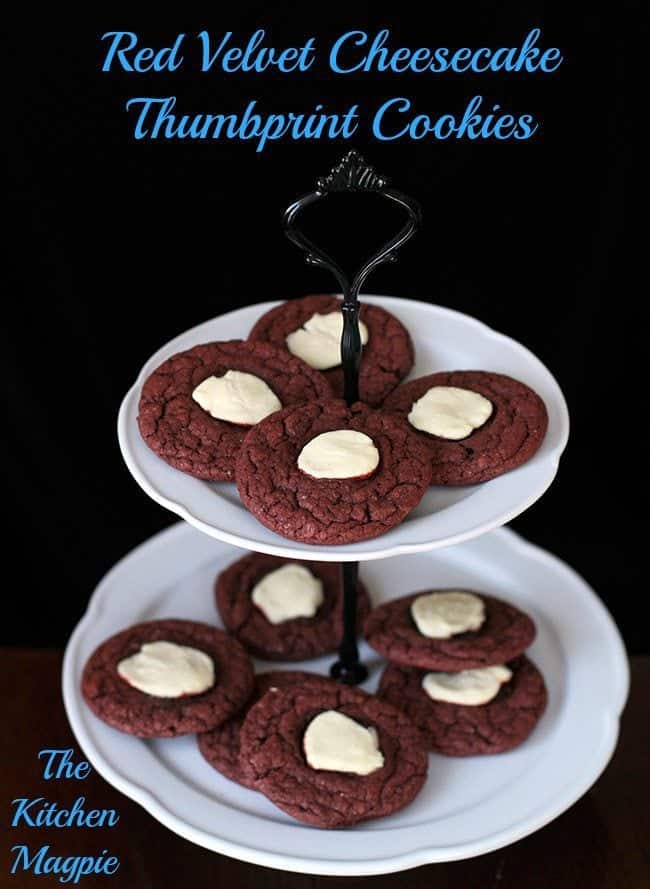  Red Velvet Cheesecake Cookies. from @kitchenmagpie