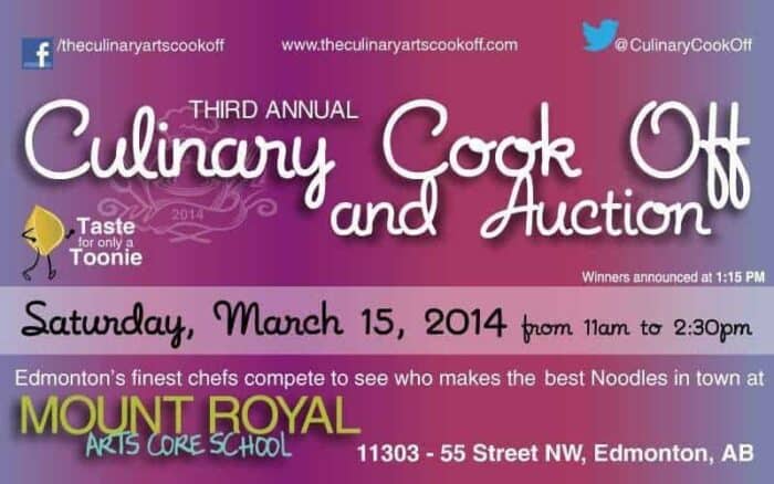 The 2014 Culinary Arts Cook Off and Auction Details