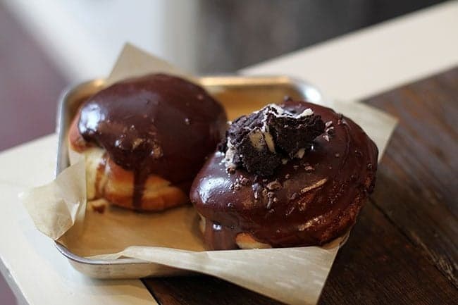 Chocolate Blackout and Boston Cream Donuts