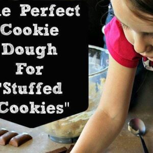 Young Girl Preparing Perfect Cookie Dough for Stuffed Cookie