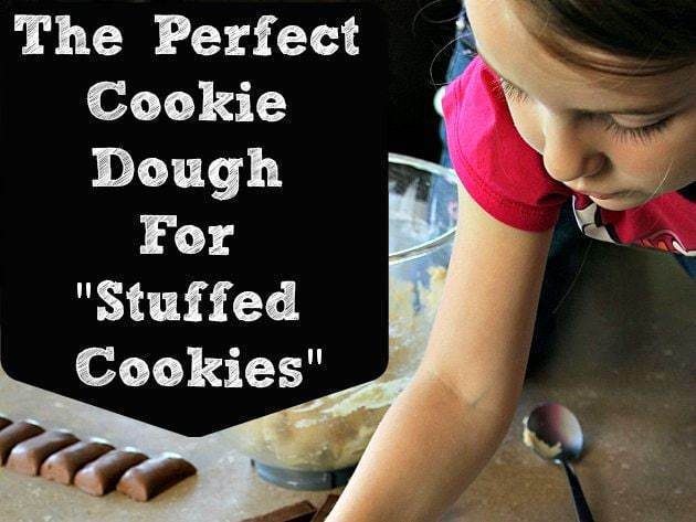Young Girl Preparing Perfect Cookie Dough for Stuffed Cookie
