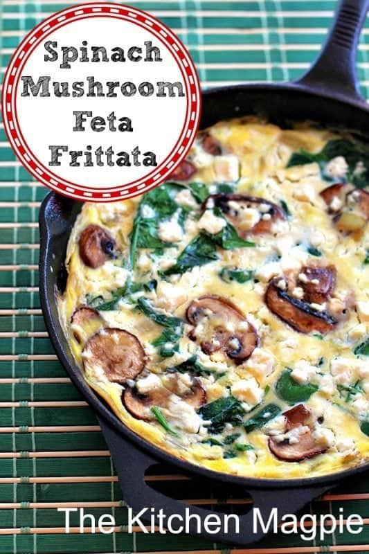  Spinach Mushroom Frittata #breakfast #eggs 