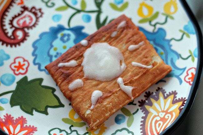Toaster Strudels with a figure of sun at the top