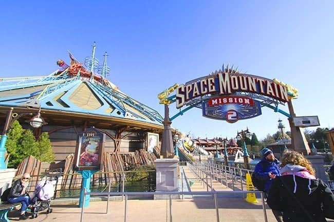 Space Mountain Ride in Discoveryland at Disneyland Paris