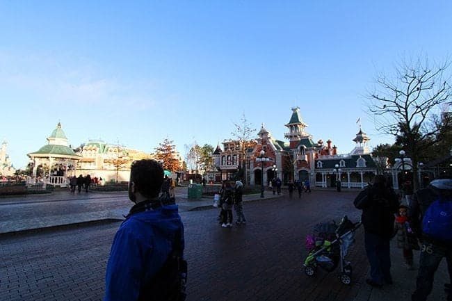 The Plaza with stores and attractions at Disneyland Paris