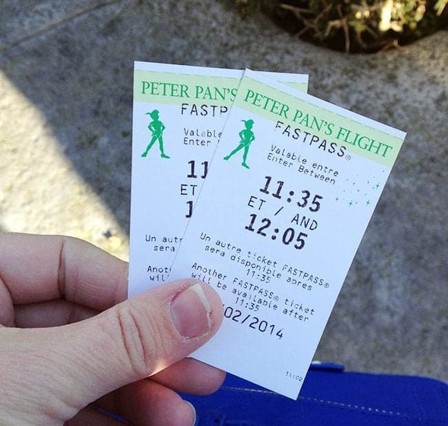 Two Pieces of FastPass in Disneyland Paris