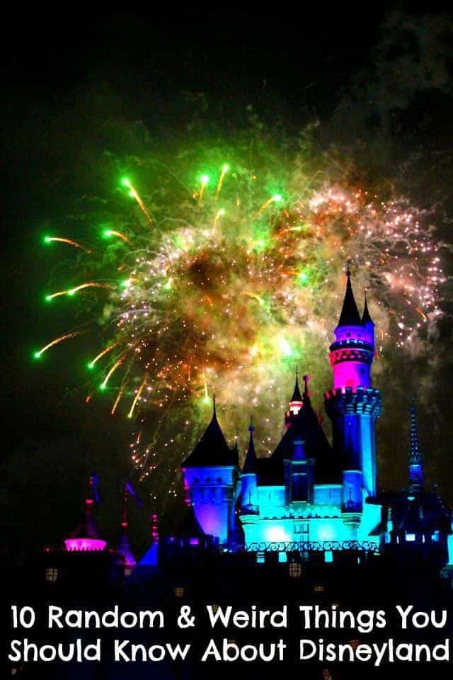 Disneyland at night with the Colorful Fireworks Display