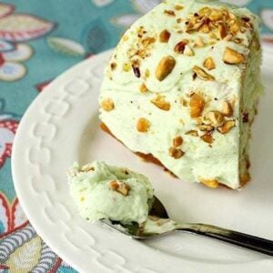 Close up of Pistachio Pudding Buttercream Frosting