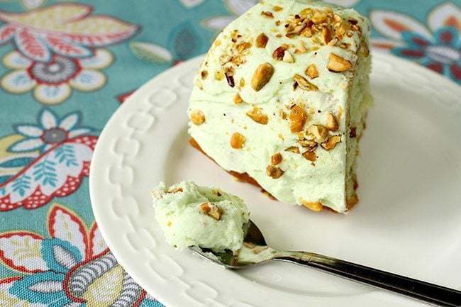 Close up of Pistachio Pudding Buttercream Frosting