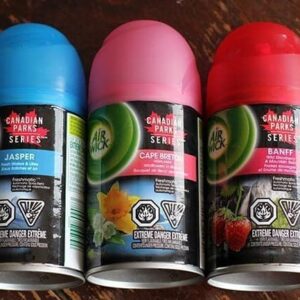 Three Small Cans of Air Wick with Different Scent