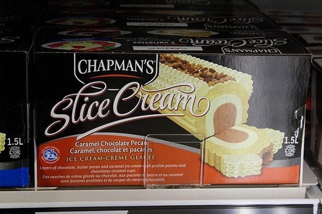 A box of Chapman's brand of Slice Cream