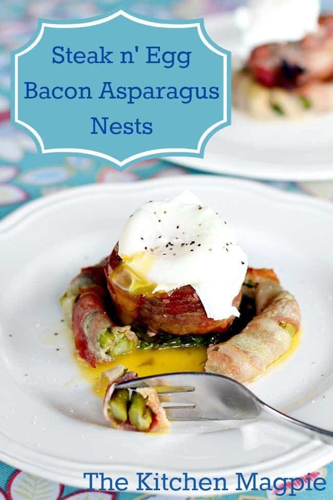 How to make delicious and low carb Steak n' Egg Bacon Asparagus Nests! #lowcarb #keto