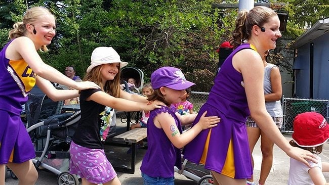 kids having fun joining the dance in the stage show