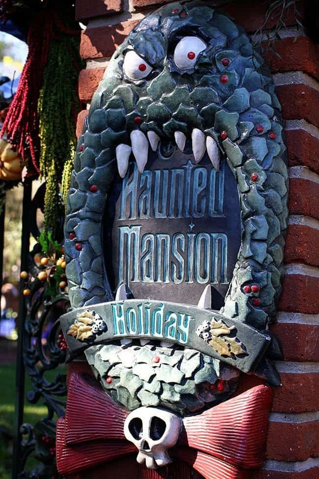 monster figure at the entrance of haunted mansion