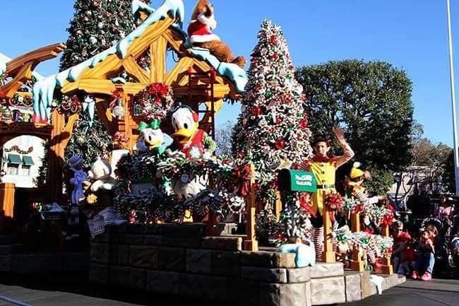 The Christmas parade at Disneyland