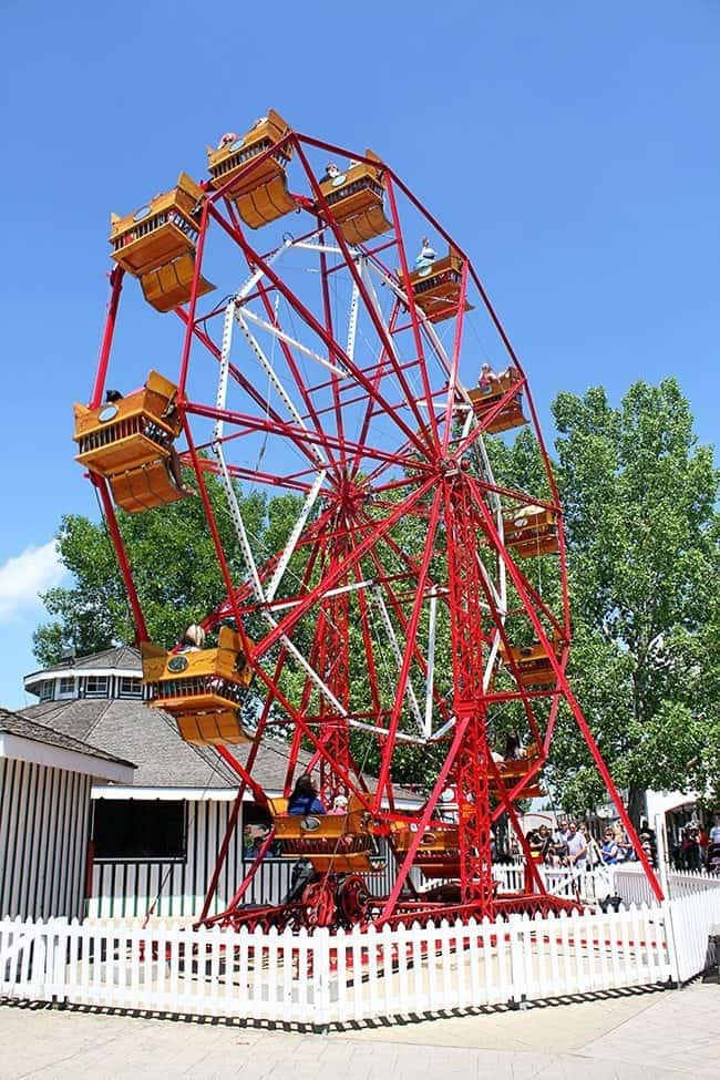 view of The Ferris Wheel from below