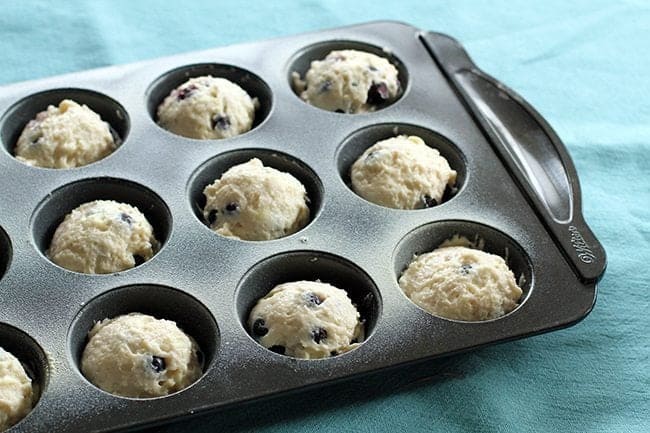 dome topped cookie dough in muffin tins