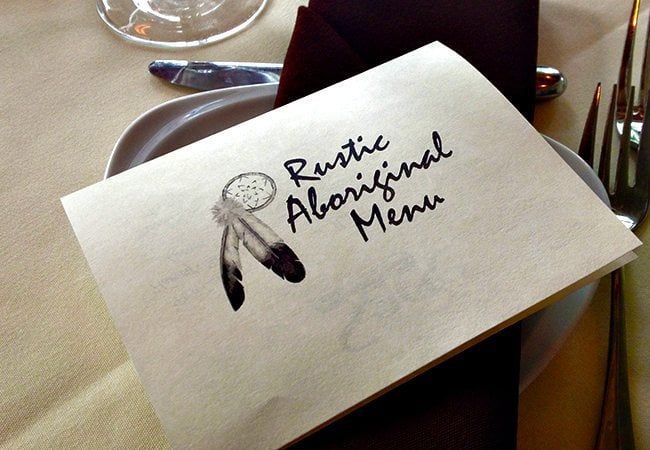 Rustic Aboriginal Dinner Menu Card