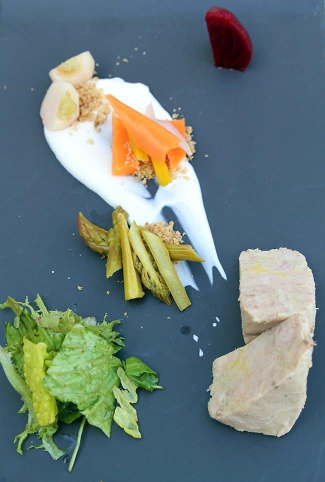 Rabbit and Truffles with pickled vegetables
