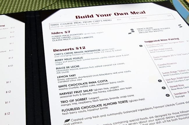 Build Your Own Meal Menu List