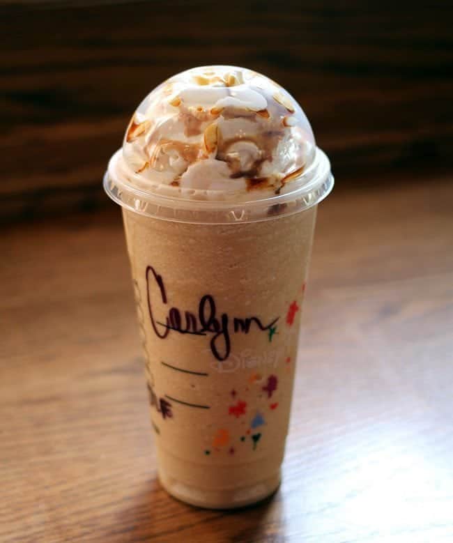 Starbucks Disney Frappe with the Name Carlyn Written on it