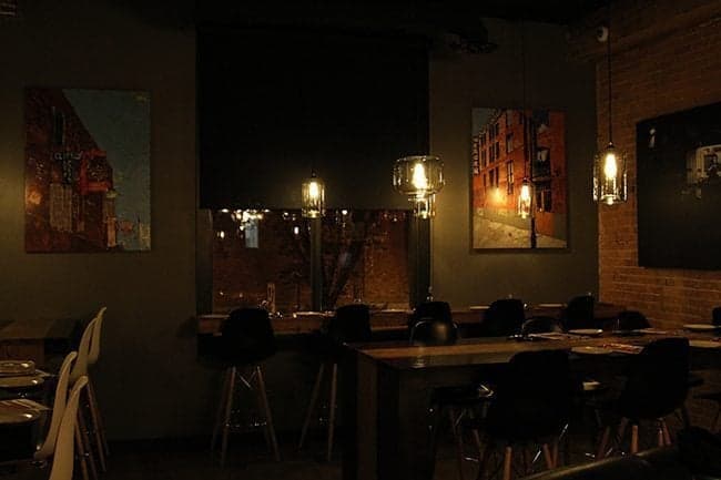 Rostizado in Edmonton, Alberta - inside the restaurant with chairs and tables