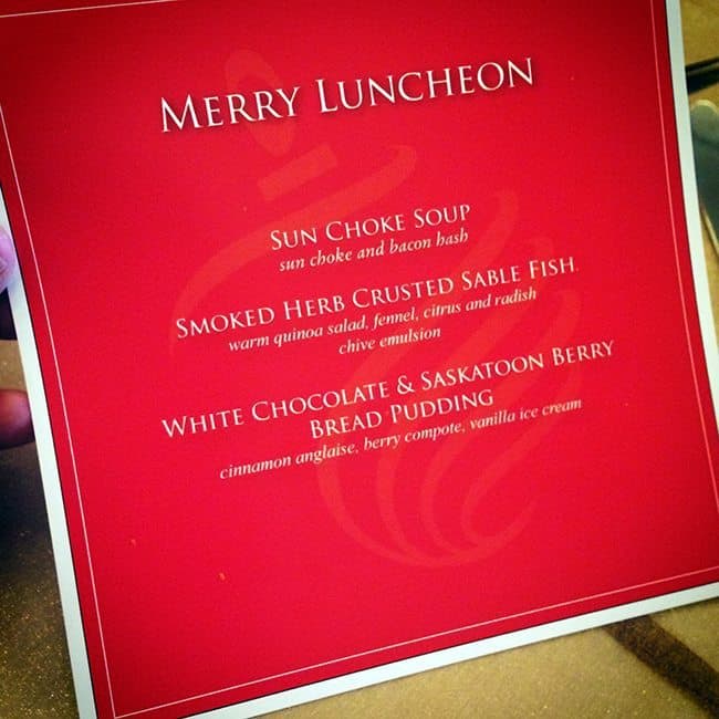 card with Merry Luncheon details
