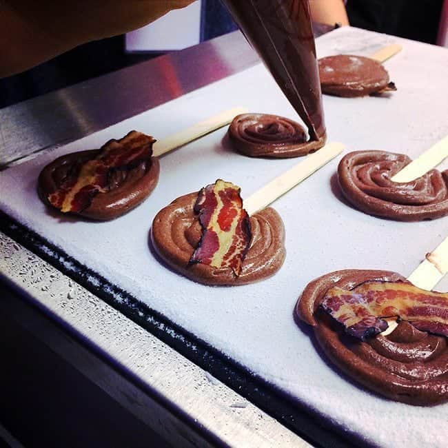 bacon fudgesicles in a parchment paper