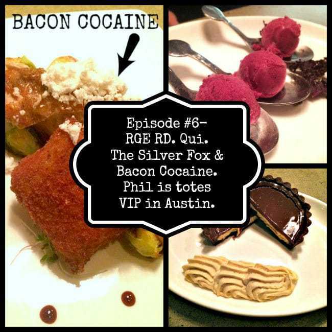 collage of tasting menus - Bacon Cocaine & The Silver Fox