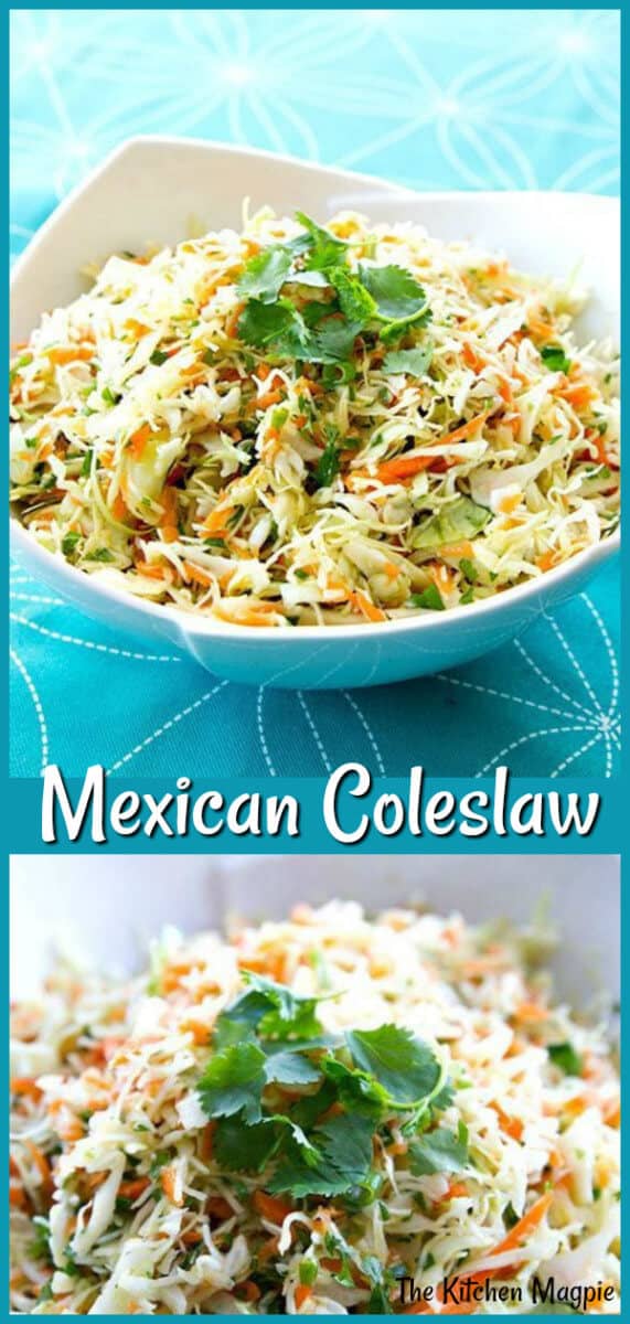 Easy and fast Mexican coleslaw, a powerhouse of healthy vegetables! (that also happens to taste delicious!) #coleslaw #mexican #cabbage #healthy