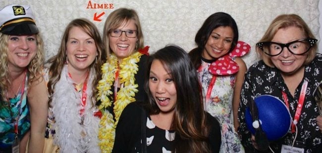 group photo of ladies with the cook book author