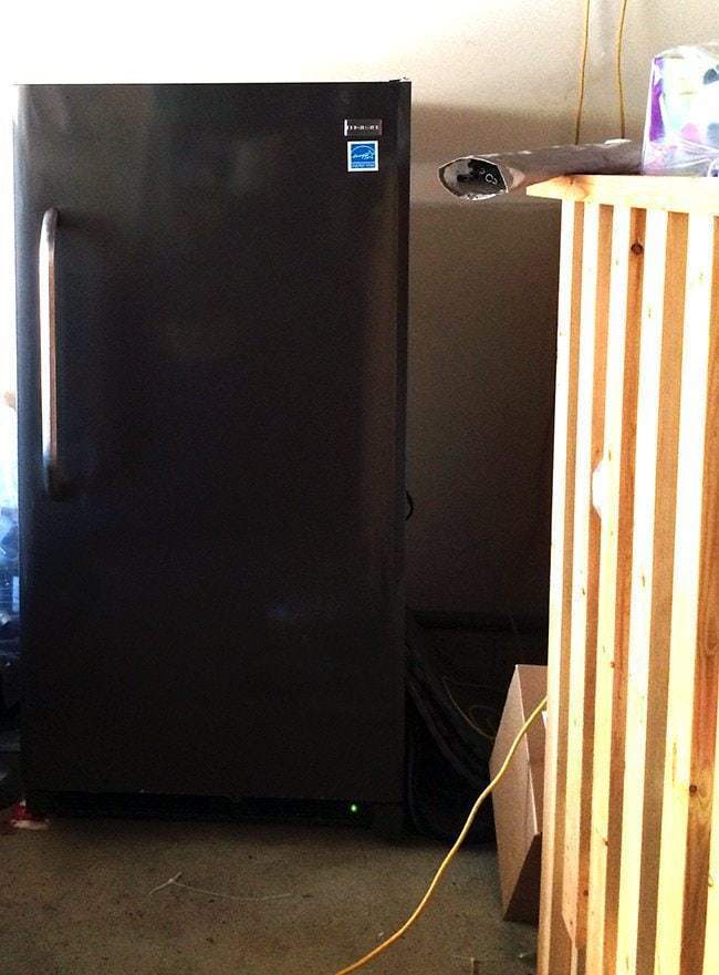 frigidaire in the corner of kitchen
