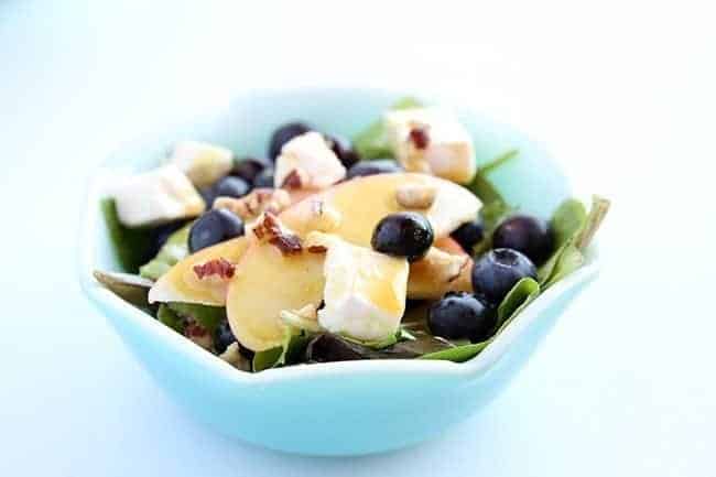 Blueberry Apple Swiss Salad with Dijon Mustard Vinaigrette