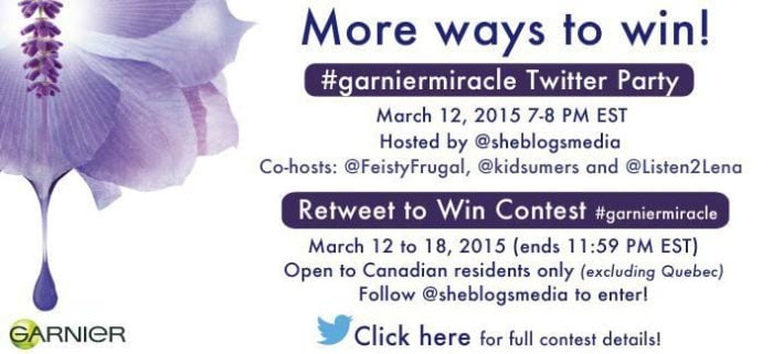 Garnier giveaway contest details