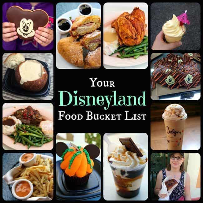 collage of Disneyland food bucket list