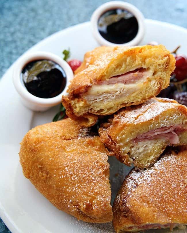 Monte Cristo Sandwich - fried ham and cheese sandwich