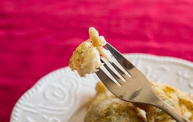 Deep Fried Haddock in a fork