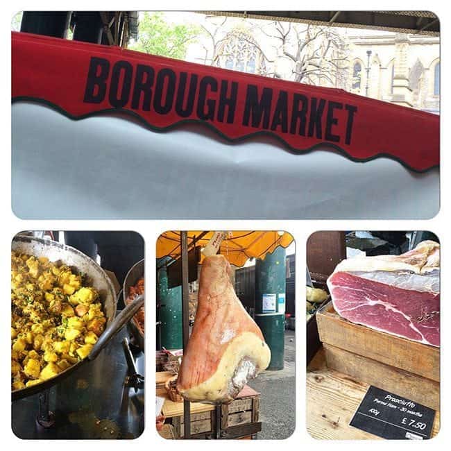 Collage picture in borough market